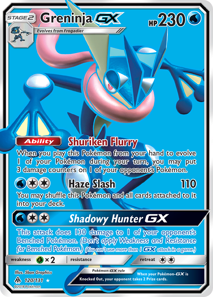 Greninja GX (120/131) [Sun & Moon: Forbidden Light] | Rock City Comics