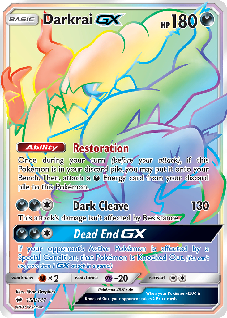 Darkrai GX (158/147) [Sun & Moon: Burning Shadows] | Rock City Comics