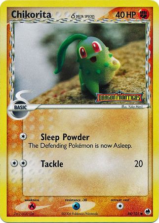 Chikorita (44/101) (Delta Species) (Stamped) [EX: Dragon Frontiers] | Rock City Comics