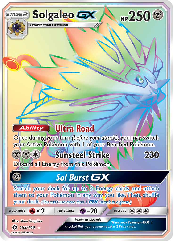 Solgaleo GX (155/149) [Sun & Moon: Base Set] | Rock City Comics