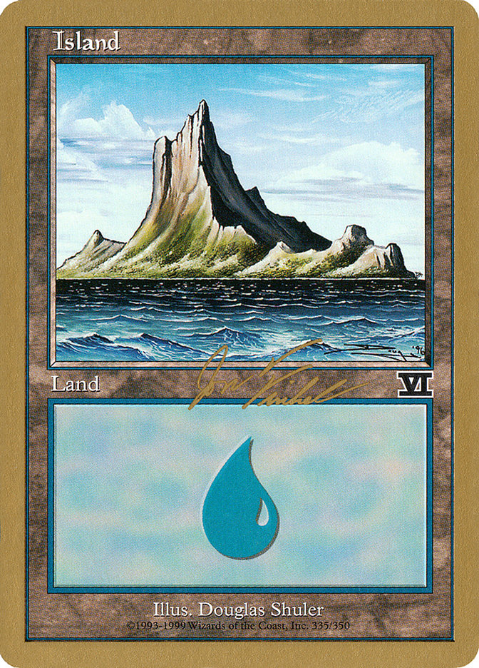 Island (jf335) (Jon Finkel) [World Championship Decks 2000] | Rock City Comics