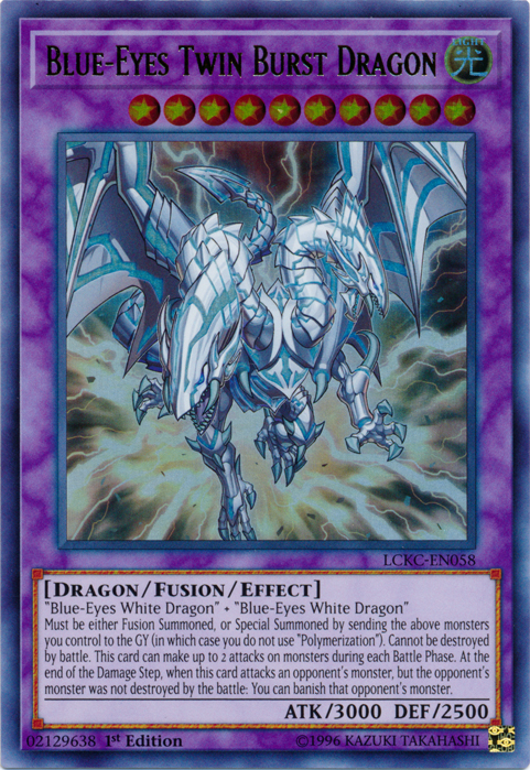 Blue-Eyes Twin Burst Dragon [LCKC-EN058] Ultra Rare | Rock City Comics