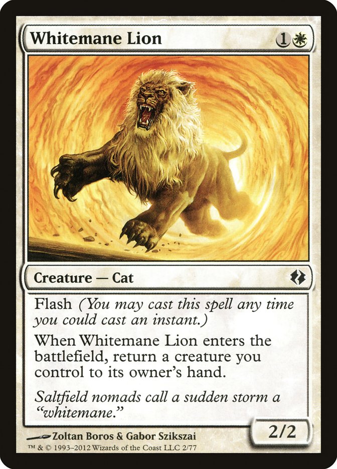 Whitemane Lion [Duel Decks: Venser vs. Koth] | Rock City Comics