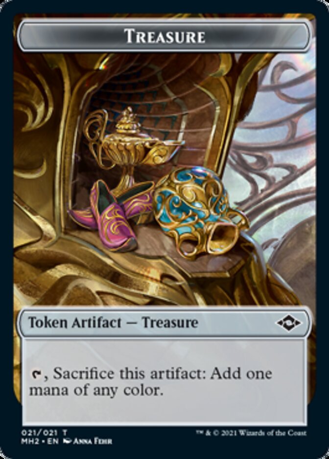 Golem Token // Treasure Token (21) [Modern Horizons 2 Tokens] | Rock City Comics