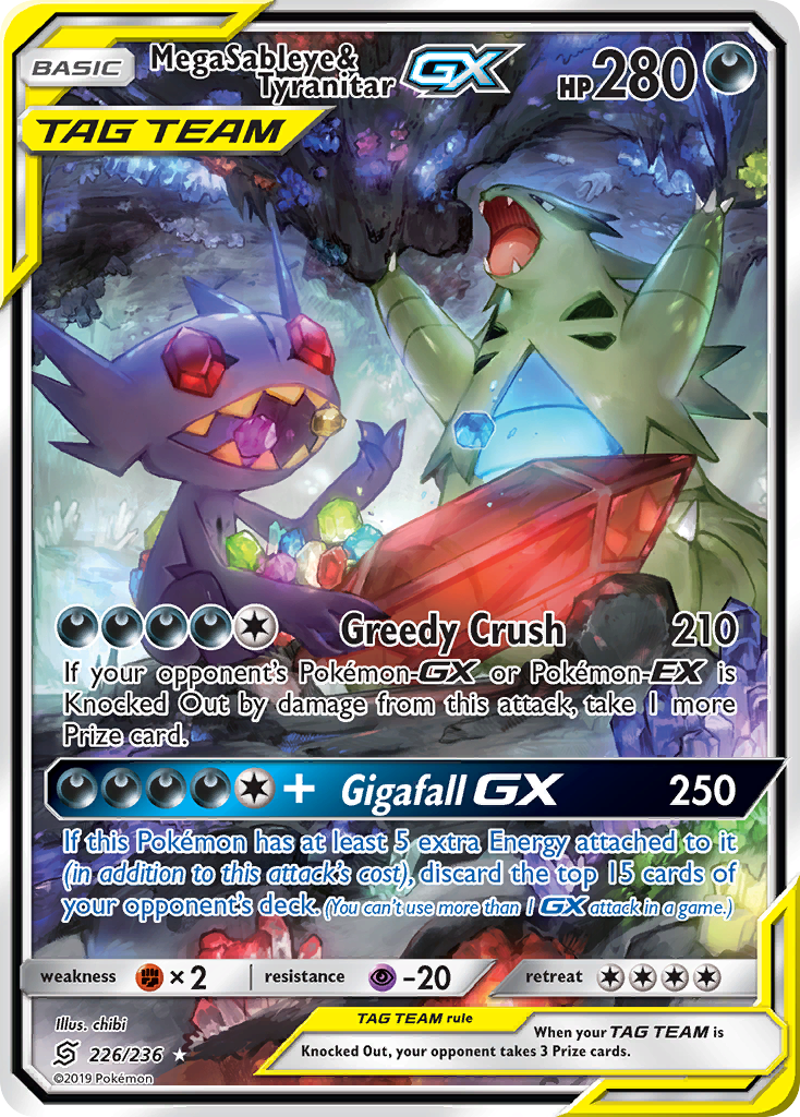 Mega Sableye & Tyranitar GX (226/236) [Sun & Moon: Unified Minds] | Rock City Comics