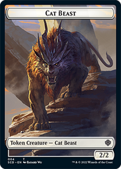 Elf Warrior // Cat Beast Double-Sided Token [Starter Commander Decks] | Rock City Comics