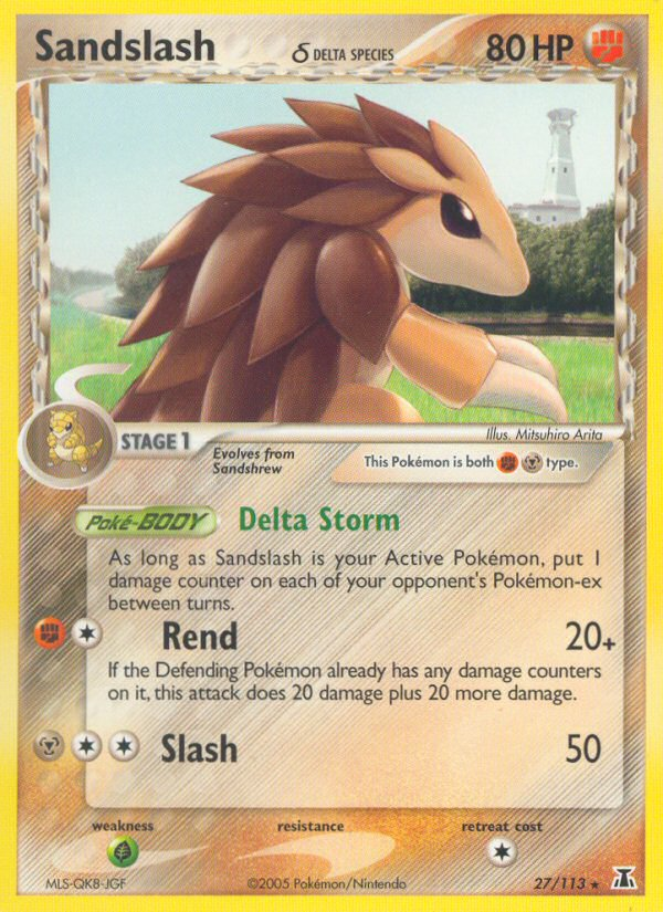 Sandslash (27/113) (Delta Species) [EX: Delta Species] | Rock City Comics