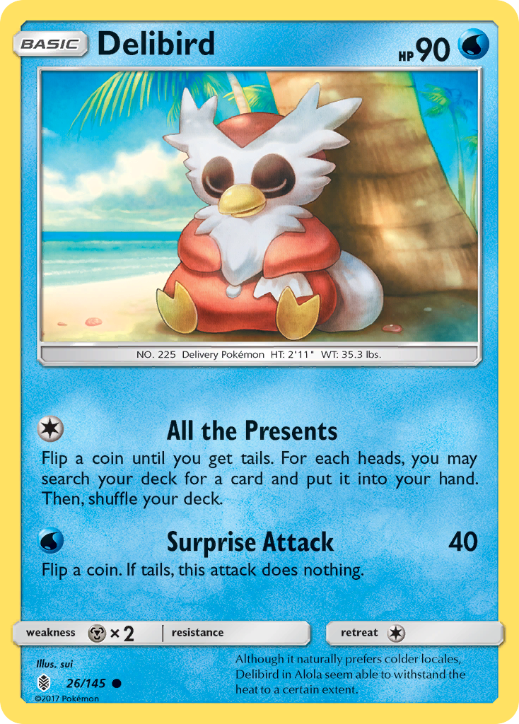 Delibird (26/145) [Sun & Moon: Guardians Rising] | Rock City Comics