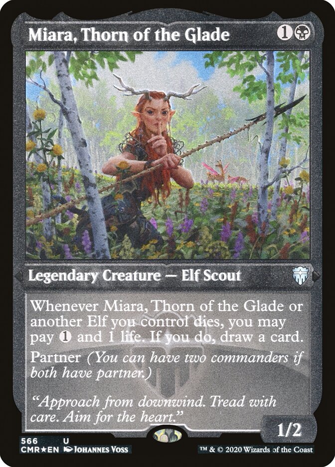 Miara, Thorn of the Glade (Etched) [Commander Legends] | Rock City Comics