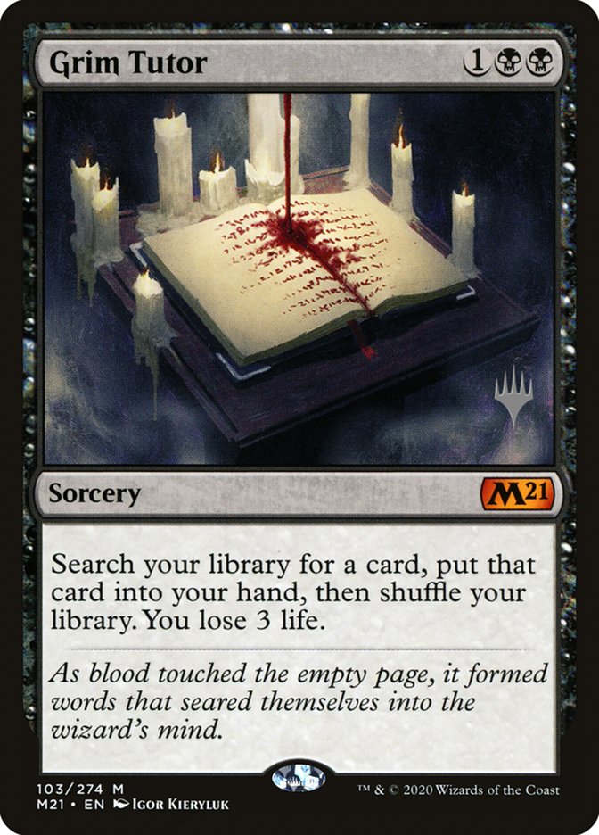 Grim Tutor (Promo Pack) [Core Set 2021 Promos] | Rock City Comics