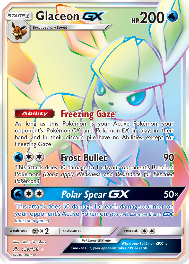 Glaceon GX (159/156) [Sun & Moon: Ultra Prism] | Rock City Comics