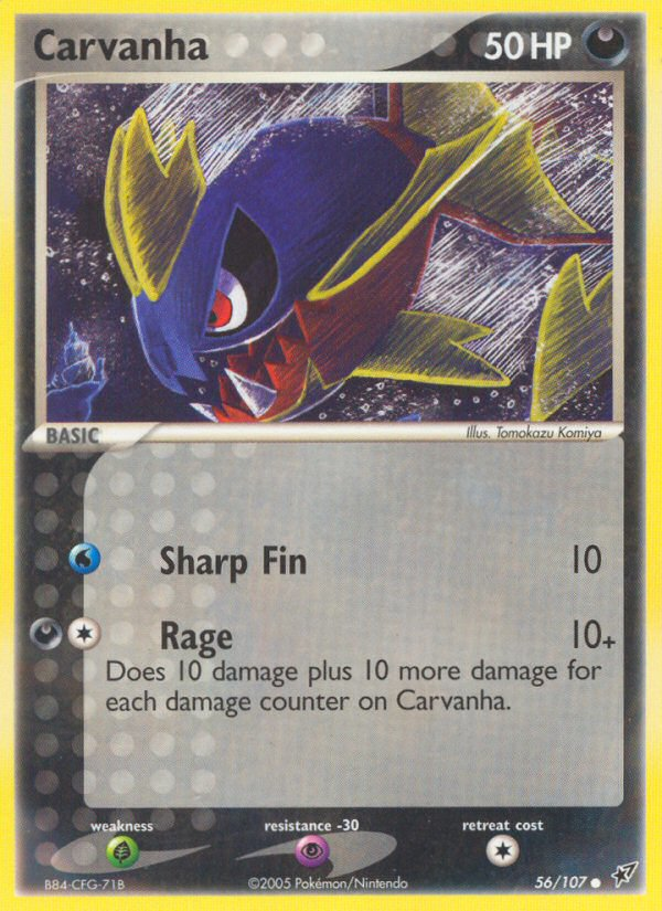 Carvanha (56/107) [EX: Deoxys] | Rock City Comics