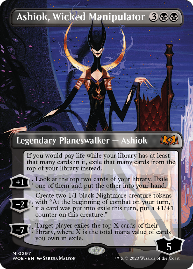 Ashiok, Wicked Manipulator (Borderless Alternate Art) [Wilds of Eldraine] | Rock City Comics