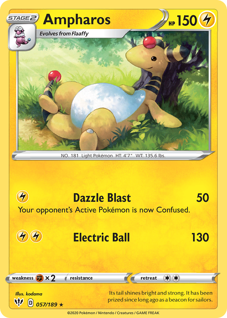 Ampharos (057/189) [Sword & Shield: Darkness Ablaze] | Rock City Comics