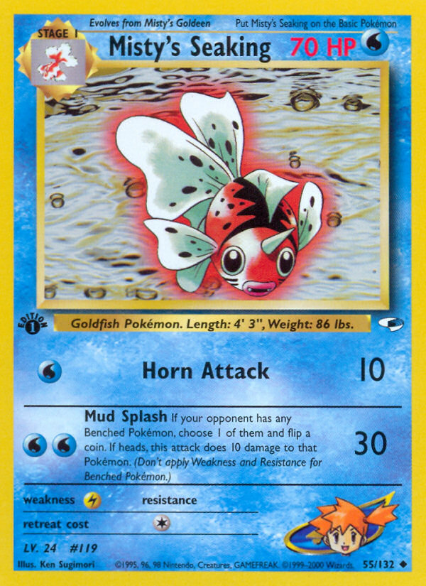 Misty's Seaking (55/132) [Gym Heroes 1st Edition] | Rock City Comics