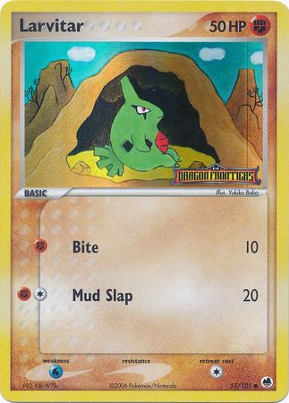 Larvitar (51/101) (Stamped) [EX: Dragon Frontiers] | Rock City Comics