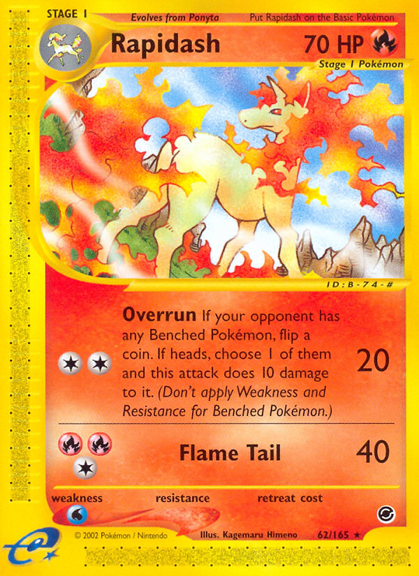 Rapidash (62/165) [Expedition: Base Set] | Rock City Comics