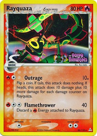 Rayquaza (26/110) (Delta Species) (Stamped) [EX: Holon Phantoms] | Rock City Comics