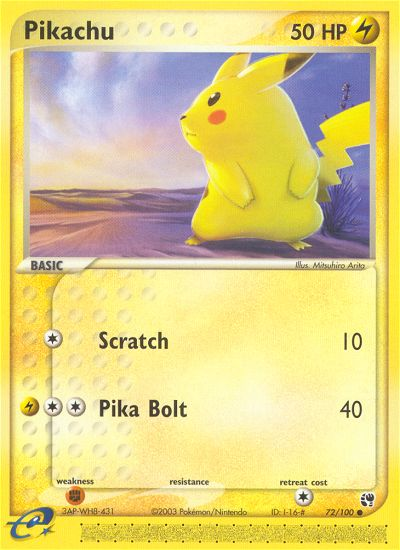 Pikachu (72/100) [EX: Sandstorm] | Rock City Comics