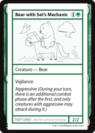 Bear with Set's Mechanic (2021 Edition) [Mystery Booster Playtest Cards] | Rock City Comics