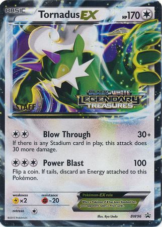 Tornadus EX (BW96) (Staff Prerelease Promo) [Black & White: Black Star Promos] | Rock City Comics