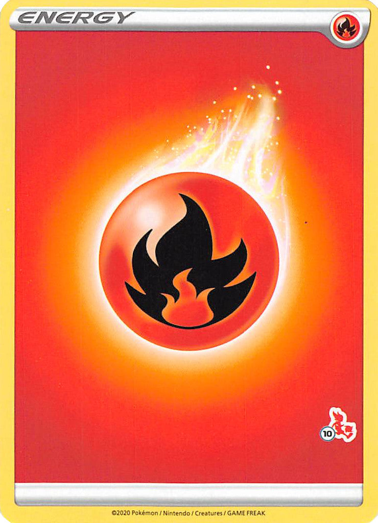 Fire Energy (Cinderace Stamp #10) [Battle Academy 2022] | Rock City Comics