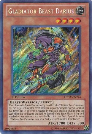 Gladiator Beast Darius [LCGX-EN244] Secret Rare | Rock City Comics