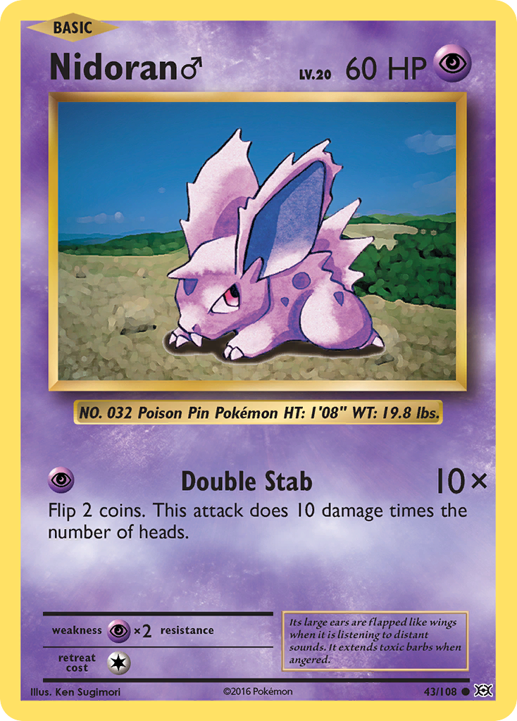 Nidoran (43/108) (Male) [XY: Evolutions] | Rock City Comics