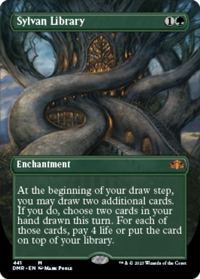 Sylvan Library (Borderless Alternate Art) [Dominaria Remastered] | Rock City Comics