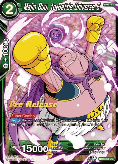 Majin Buu, to Battle Universe 6 (BT16-055) [Realm of the Gods Prerelease Promos] | Rock City Comics