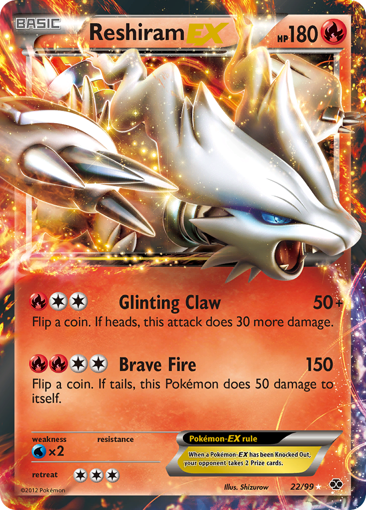 Reshiram EX (22/99) [Black & White: Next Destinies] | Rock City Comics