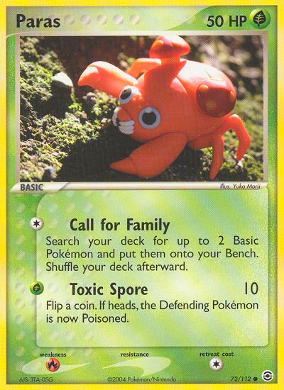 Paras (72/112) [EX: FireRed & LeafGreen] | Rock City Comics