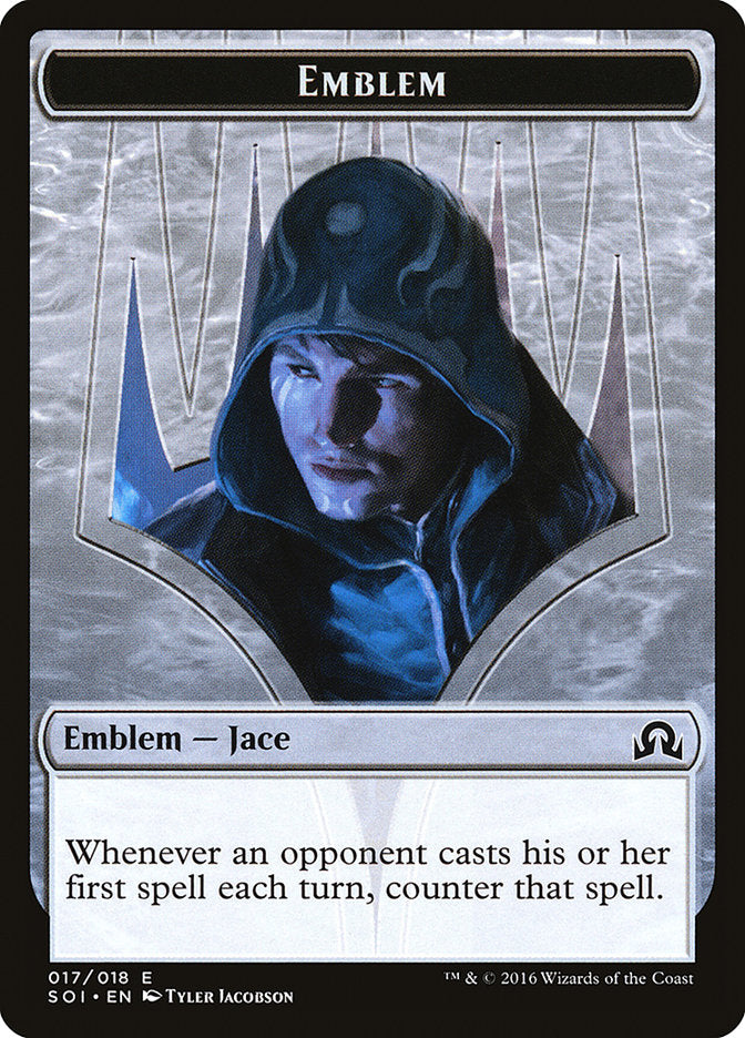 Jace, Unraveler of Secrets Emblem [Shadows over Innistrad Tokens] | Rock City Comics