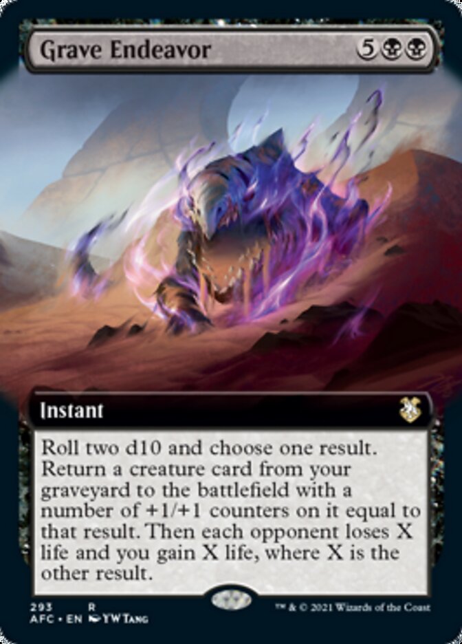 Grave Endeavor (Extended) [Dungeons & Dragons: Adventures in the Forgotten Realms Commander] | Rock City Comics