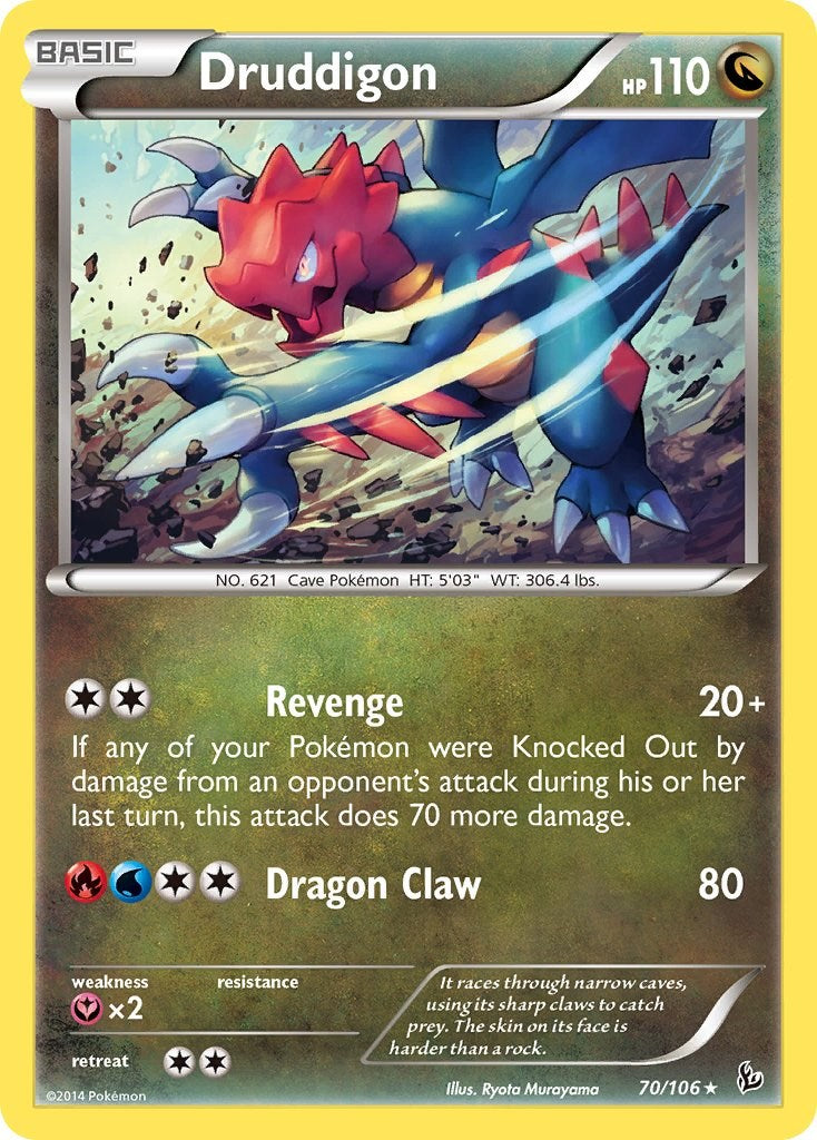 Druddigon (70/106) (Theme Deck Exclusive) [XY: Flashfire] | Rock City Comics