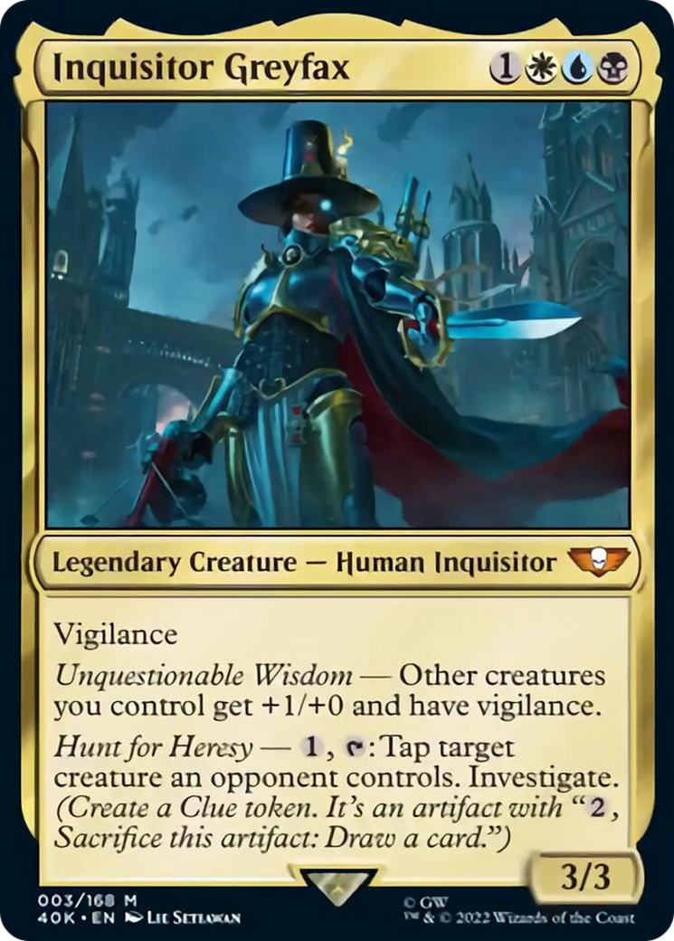 Inquisitor Greyfax (Display Commander) (Etched Foil) [Universes Beyond: Warhammer 40,000] | Rock City Comics