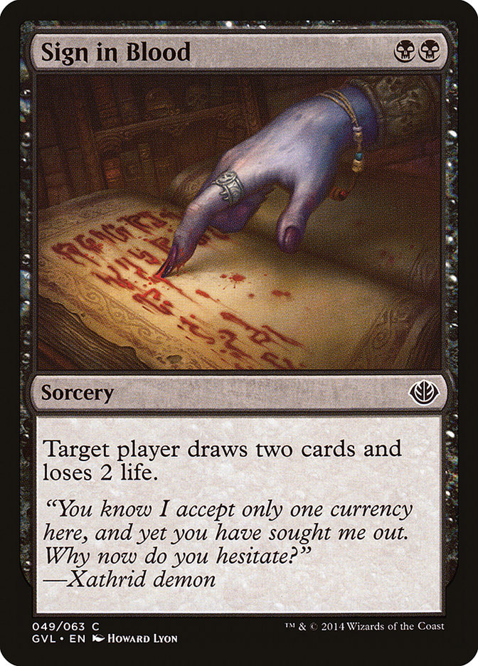 Sign in Blood (Garruk vs. Liliana) [Duel Decks Anthology] | Rock City Comics