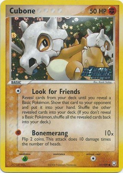 Cubone (51/109) (Stamped) [EX: Team Rocket Returns] | Rock City Comics