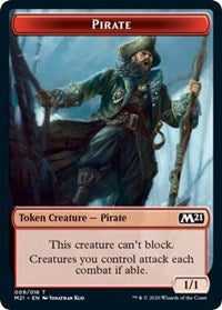 Pirate // Weird Double-sided Token [Core Set 2021 Tokens] | Rock City Comics