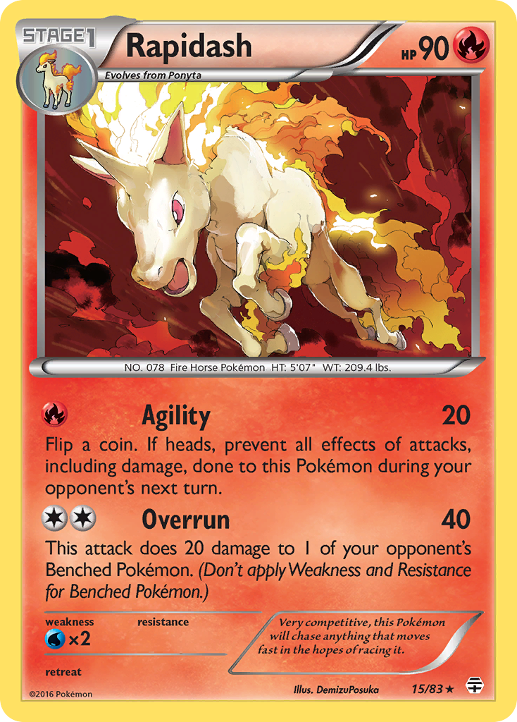 Rapidash (15/83) [XY: Generations] | Rock City Comics