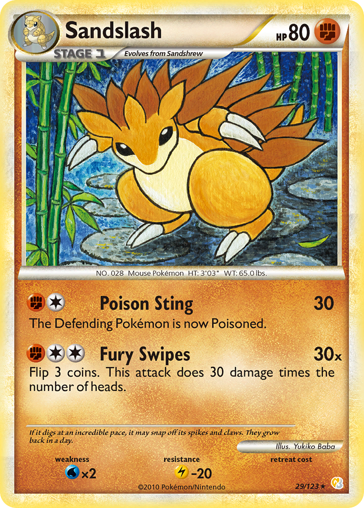 Sandslash (29/123) [HeartGold & SoulSilver: Base Set] | Rock City Comics