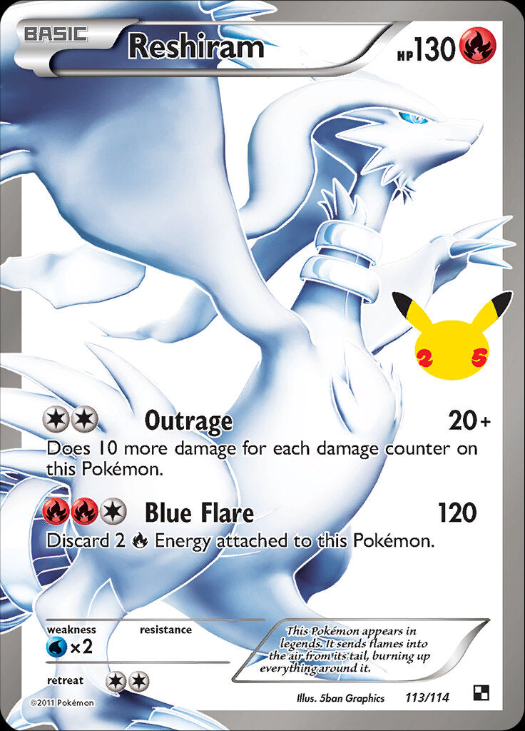 Reshiram (113/114) [Celebrations: 25th Anniversary - Classic Collection] | Rock City Comics