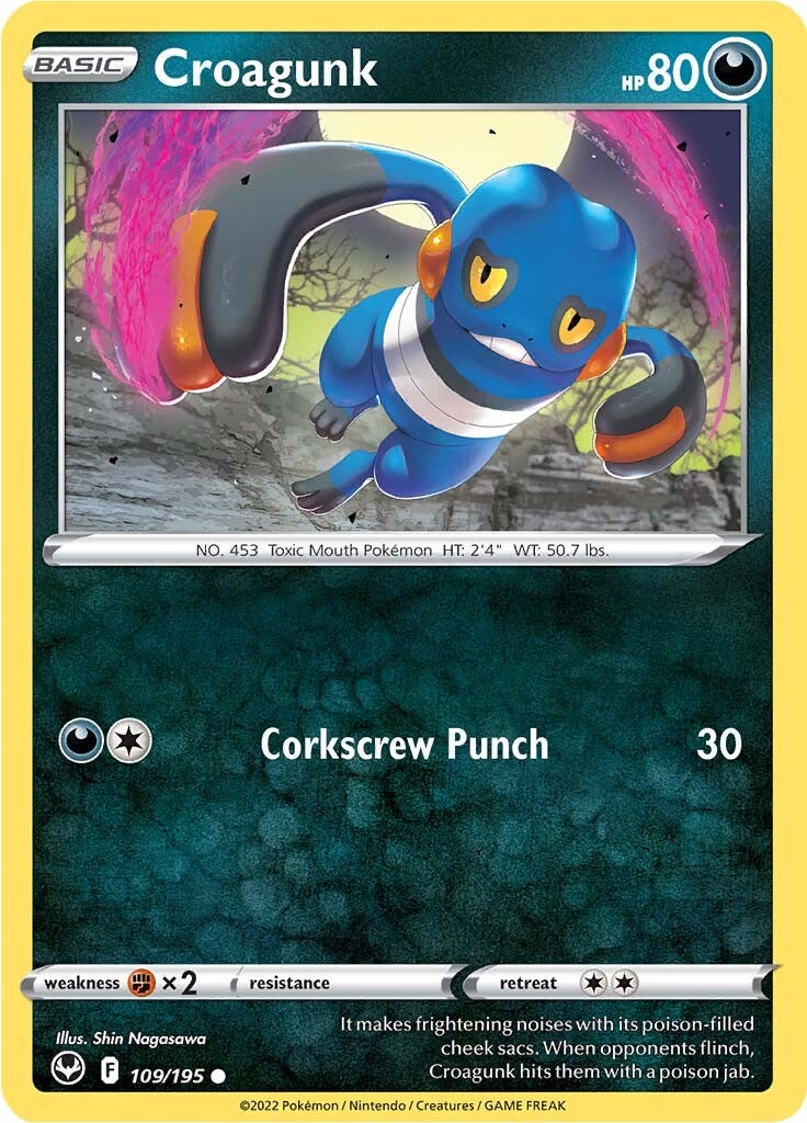 Croagunk (109/195) [Sword & Shield: Silver Tempest] | Rock City Comics