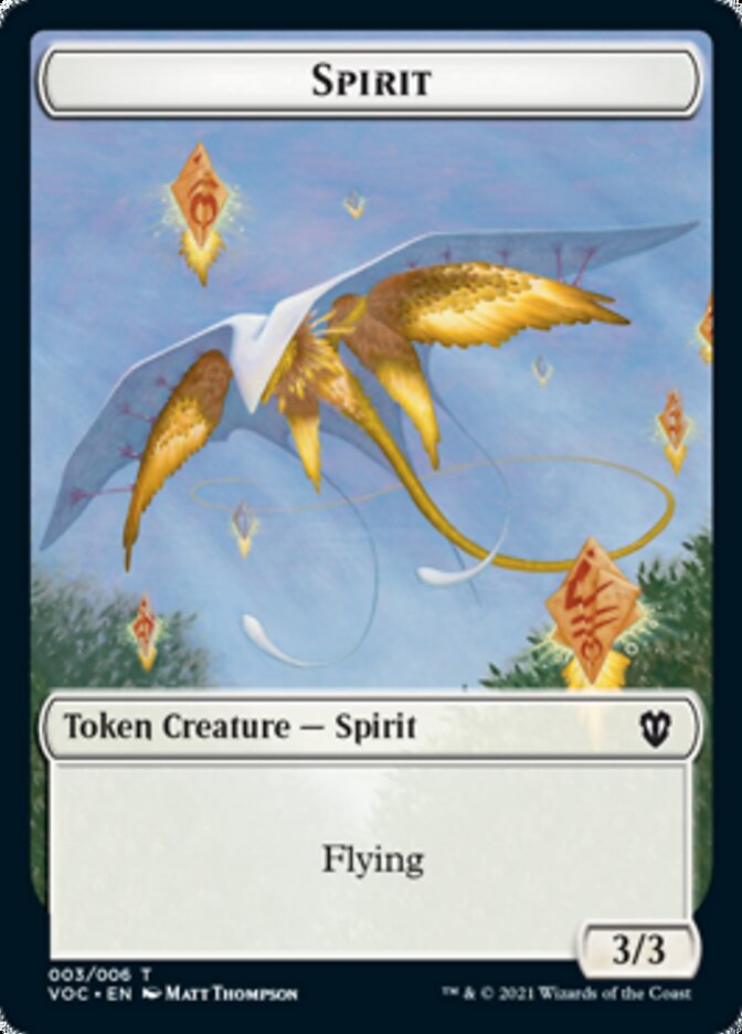 Spirit (003) // Thopter Double-sided Token [Innistrad: Crimson Vow Commander Tokens] | Rock City Comics