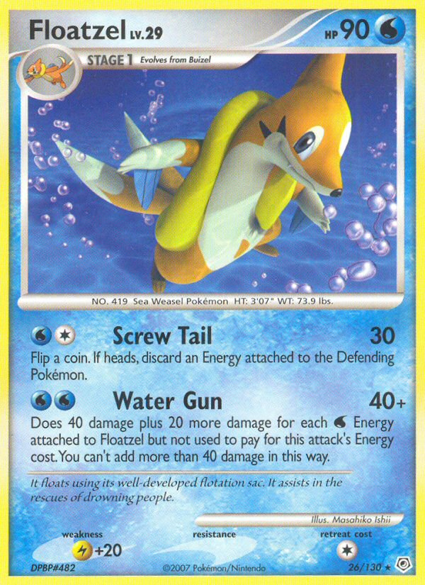 Floatzel (26/130) [Diamond & Pearl: Base Set] | Rock City Comics