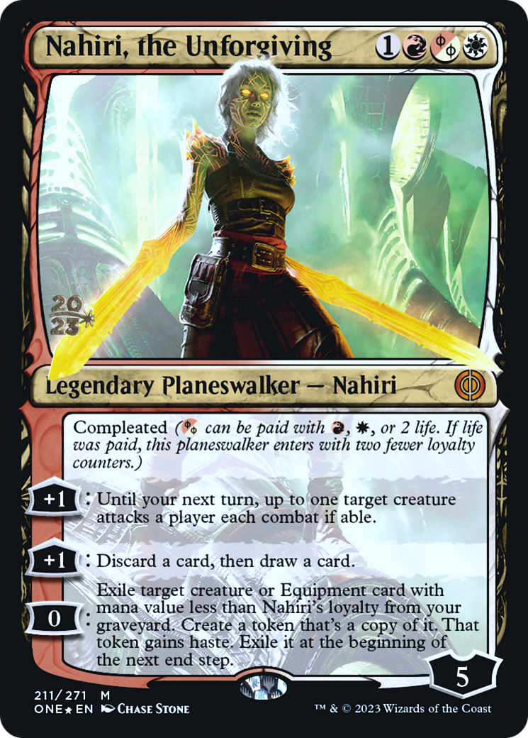 Nahiri, the Unforgiving [Phyrexia: All Will Be One Prerelease Promos] | Rock City Comics