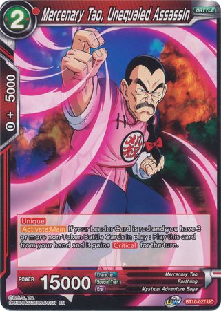 Mercenary Tao, Unequaled Assassin [BT10-027] | Rock City Comics