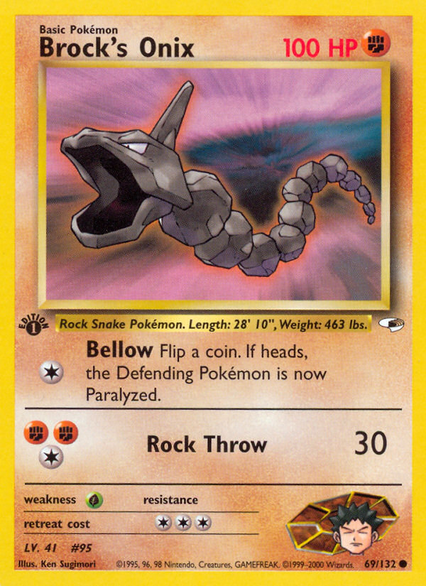 Brock's Onix (69/132) [Gym Heroes 1st Edition] | Rock City Comics