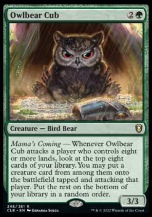 Owlbear Cub [Commander Legends: Battle for Baldur's Gate] | Rock City Comics
