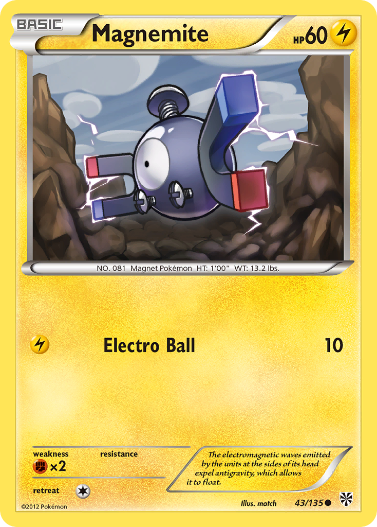 Magnemite (43/135) [Black & White: Plasma Storm] | Rock City Comics